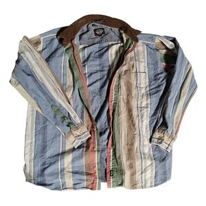 Dockers Indigo Striped Button-Up Shirt